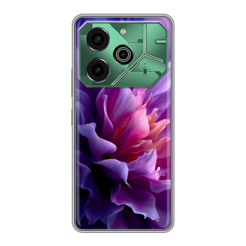Силиконовый чехол на Tecno Pova 6 Pro 5G с принтом женский цветы Силиконовый чехол на Tecno Pova 6 Pro 5G с принтом женский цветы
