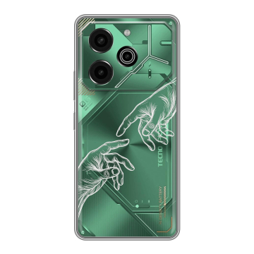 Силиконовый чехол на Tecno Pova 6 Pro 5G с принтом Сотворение мира