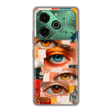 Силиконовый чехол на Tecno Pova 6 Pro 5G с принтом Модный принт