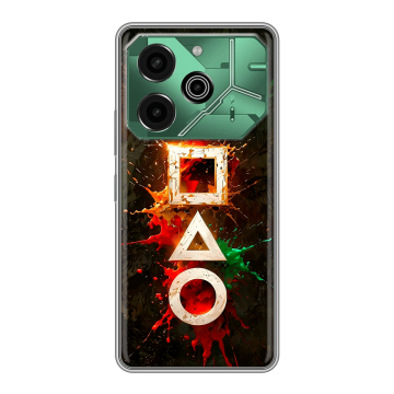 Силиконовый чехол на Tecno Pova 6 Pro 5G с принтом Squid Game Игра кальмара