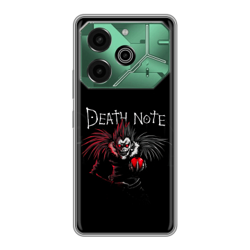 Силиконовый чехол на Tecno Pova 6 Pro 5G с принтом Death note Тетрадь смерти Силиконовый чехол на Tecno Pova 6 Pro 5G с принтом Death note Тетрадь смерти