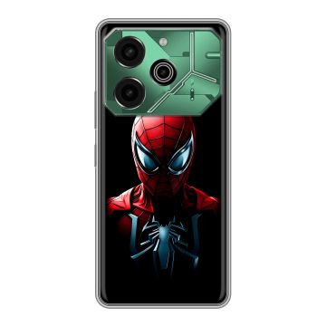 Силиконовый чехол на Tecno Pova 6 Pro 5G с принтом Spiderman Человек паук Силиконовый чехол на Tecno Pova 6 Pro 5G с принтом Spiderman Человек паук