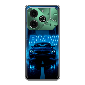 Силиконовый чехол на Tecno Pova 6 Pro 5G с принтом BMW БМВ Силиконовый чехол на Tecno Pova 6 Pro 5G с принтом BMW БМВ