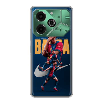 Силиконовый чехол на Tecno Pova 6 Pro 5G с принтом Барселона Barca Yamal Силиконовый чехол на Tecno Pova 6 Pro 5G с принтом Барселона Barca Yamal