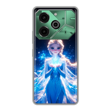 Силиконовый чехол на Tecno Pova 6 Pro 5G с принтом Холодное сердце Frozen Силиконовый чехол на Tecno Pova 6 Pro 5G с принтом Холодное сердце Frozen