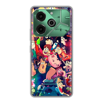 Силиконовый чехол на Tecno Pova 6 Pro 5G с принтом Gravity Falls Гравити Фолз