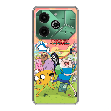 Силиконовый чехол на Tecno Pova 6 Pro 5G с принтом Adventure time Время приключений