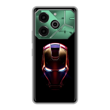 Силиконовый чехол на Tecno Pova 6 Pro 5G с принтом IronMan Железный человек Силиконовый чехол на Tecno Pova 6 Pro 5G с принтом IronMan Железный человек