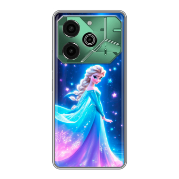 Силиконовый чехол на Tecno Pova 6 Pro 5G с принтом Холодное сердце Frozen Силиконовый чехол на Tecno Pova 6 Pro 5G с принтом Холодное сердце Frozen
