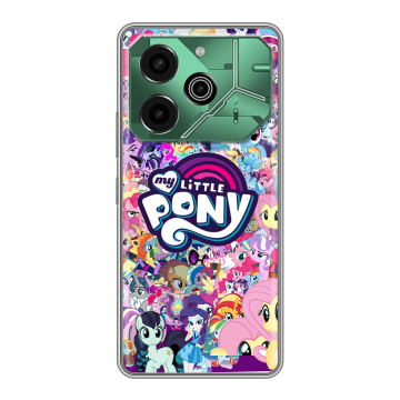 Силиконовый чехол на Tecno Pova 6 Pro 5G с принтом My little pony Дружба чудо Силиконовый чехол на Tecno Pova 6 Pro 5G с принтом My little pony Дружба чудо