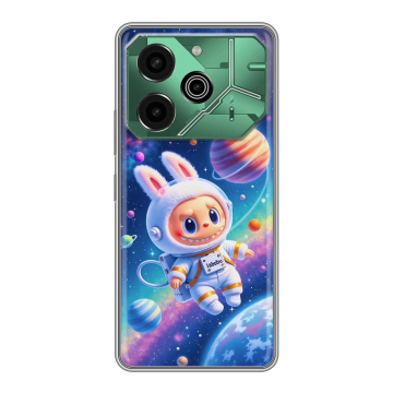 Силиконовый чехол на Tecno Pova 6 Pro 5G с принтом Labubu Лабубу