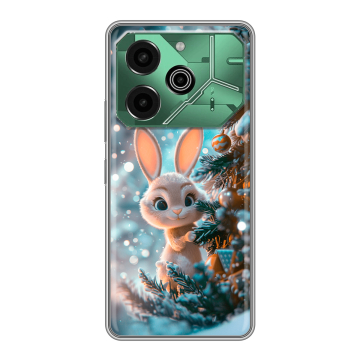 Силиконовый чехол на Tecno Pova 6 Pro 5G с принтом Новый год