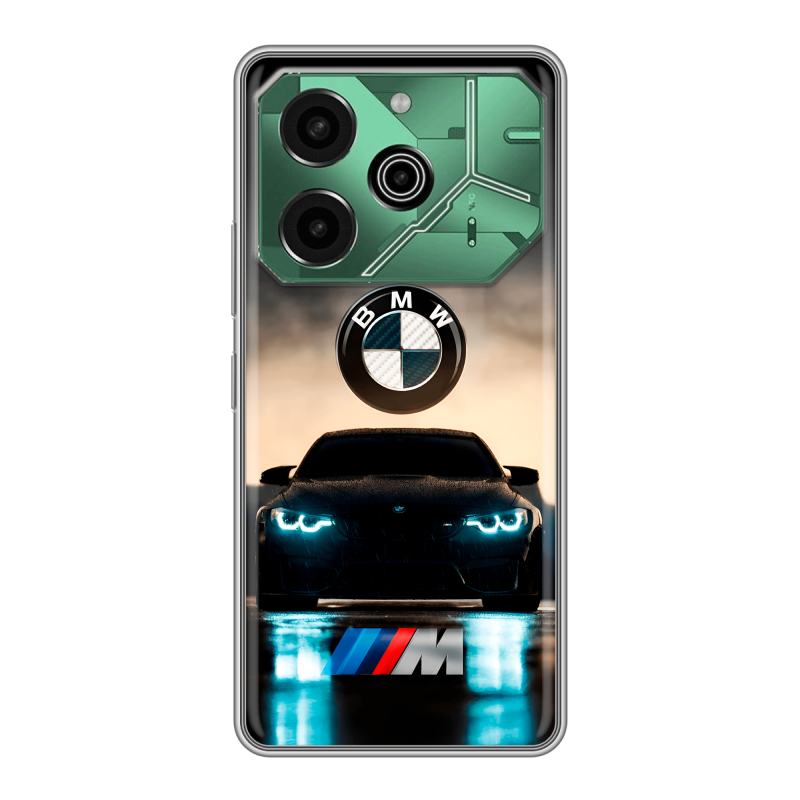 Силиконовый чехол на Tecno Pova 6 Pro 5G с принтом БМВ BMW Силиконовый чехол на Tecno Pova 6 Pro 5G с принтом БМВ BMW