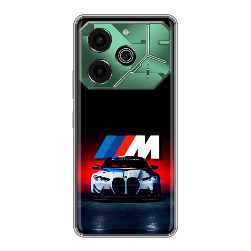 Силиконовый чехол на Tecno Pova 6 Pro 5G с принтом БМВ BMW Силиконовый чехол на Tecno Pova 6 Pro 5G с принтом БМВ BMW