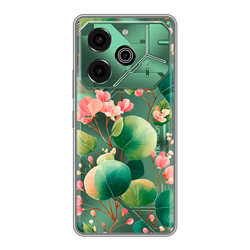 Силиконовый противоударный чехол на Tecno Pova 6 Pro 5G с принтом женский Силиконовый противоударный чехол на Tecno Pova 6 Pro 5G с принтом женский