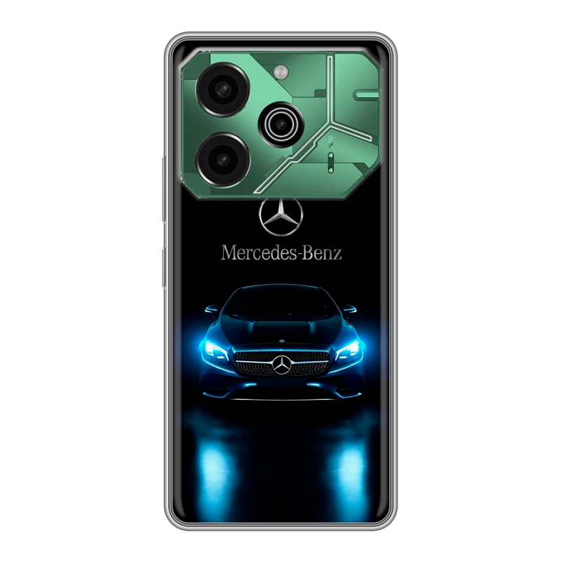 Силиконовый чехол на Tecno Pova 6 Pro 5G с принтом Mercedes Мерседес Силиконовый чехол на Tecno Pova 6 Pro 5G с принтом Mercedes Мерседес