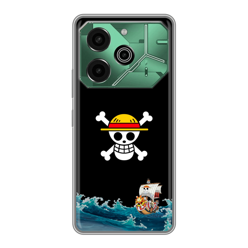 Силиконовый противоударный чехол на Tecno Pova 6 Pro 5G с принтом One Piece Ван Пис Силиконовый противоударный чехол на Tecno Pova 6 Pro 5G с принтом One Piece Ван Пис