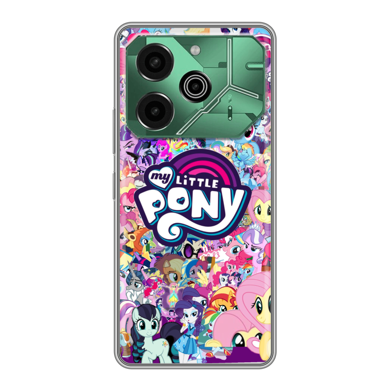 Силиконовый чехол на Tecno Pova 6 Pro 5G с принтом My little pony Дружба чудо Силиконовый чехол на Tecno Pova 6 Pro 5G с принтом My little pony Дружба чудо