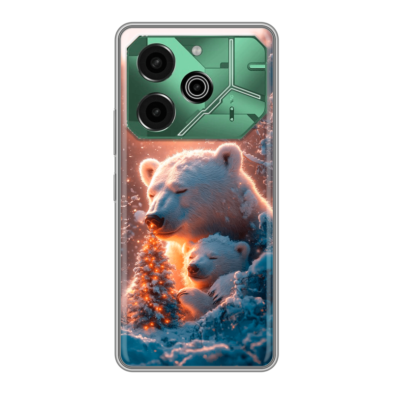 Силиконовый чехол на Tecno Pova 6 Pro 5G с принтом Новый год Силиконовый чехол на Tecno Pova 6 Pro 5G с принтом Новый год