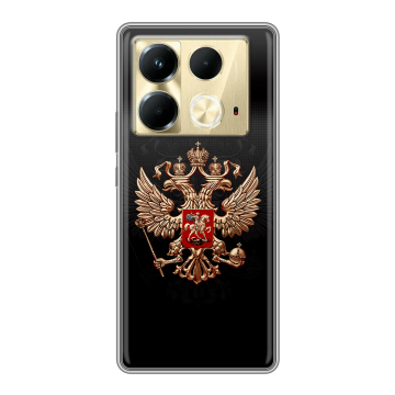 Силиконовый чехол на Infinix Note 40 4G с принтом Герб России