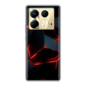 Силиконовый чехол на Infinix Note 40 4G с принтом Яркие абстракции