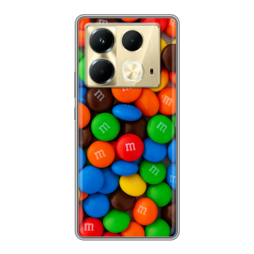 Силиконовый чехол на Infinix Note 40 4G с принтом Конфеты