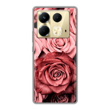 Силиконовый чехол на Infinix Note 40 4G с принтом Цветы розы