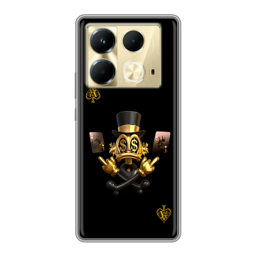 Силиконовый чехол на Infinix Note 40 4G с принтом Золотой скрудж макдак Силиконовый чехол на Infinix Note 40 4G с принтом Золотой скрудж макдак