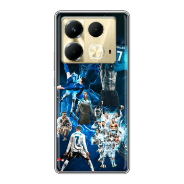 Силиконовый чехол на Infinix Note 40 4G с принтом Реал Роналдо Силиконовый чехол на Infinix Note 40 4G с принтом Реал Роналдо