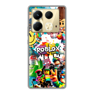 Силиконовый чехол на Infinix Note 40 4G с принтом Roblox Роблокс Силиконовый чехол на Infinix Note 40 4G с принтом Roblox Роблокс
