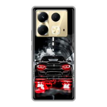 Силиконовый чехол на Infinix Note 40 4G с принтом BMW БМВ Силиконовый чехол на Infinix Note 40 4G с принтом BMW БМВ