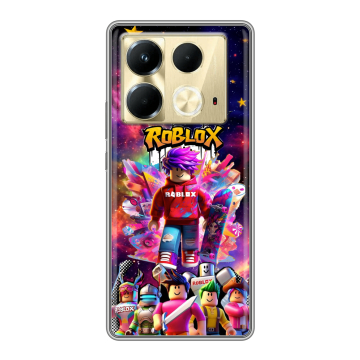 Силиконовый чехол на Infinix Note 40 4G с принтом Roblox Роблокс Силиконовый чехол на Infinix Note 40 4G с принтом Roblox Роблокс