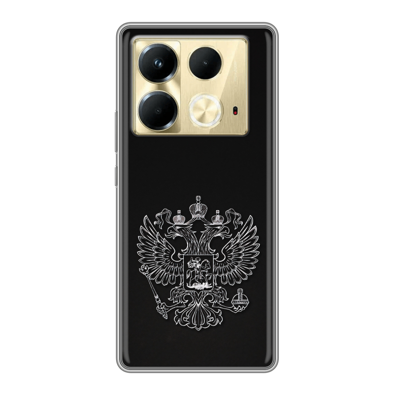 Силиконовый чехол на Infinix Note 40 4G с принтом Герб России Силиконовый чехол на Infinix Note 40 4G с принтом Герб России