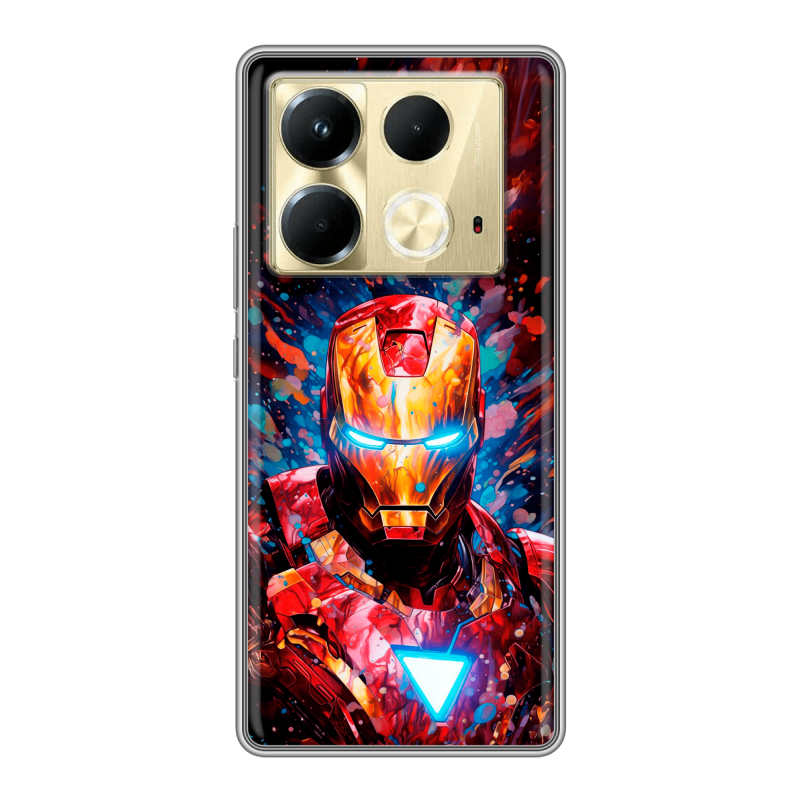 Силиконовый чехол на Infinix Note 40 4G с принтом Железный человек Ironman Силиконовый чехол на Infinix Note 40 4G с принтом Железный человек Ironman