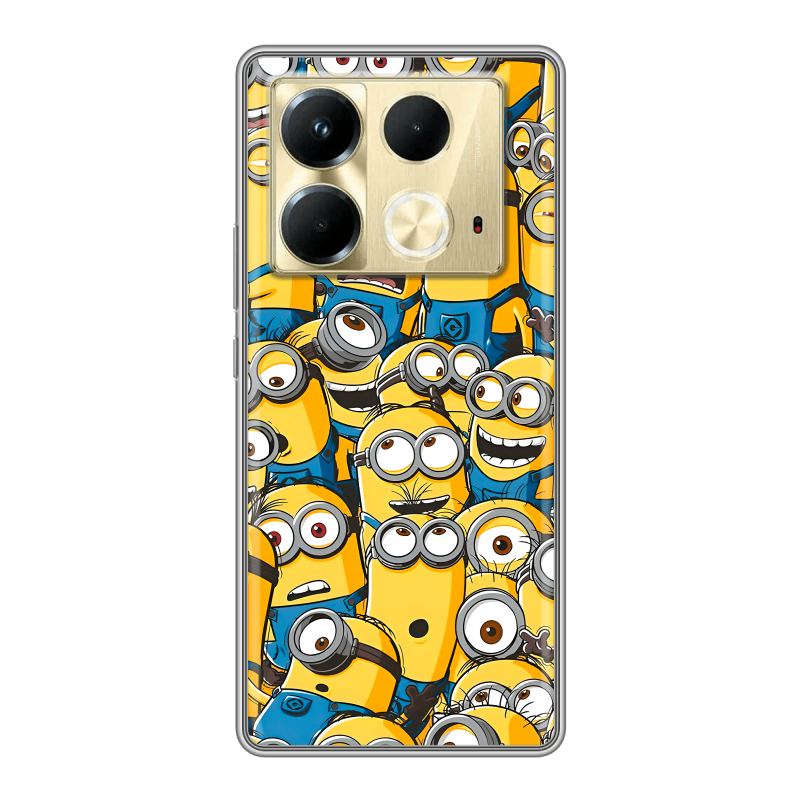 Силиконовый чехол на Infinix Note 40 4G с принтом Миньоны Силиконовый чехол на Infinix Note 40 4G с принтом Миньоны
