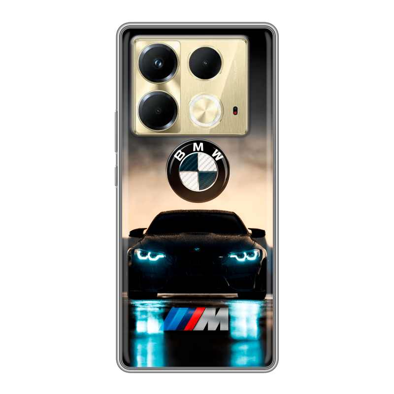 Силиконовый чехол на Infinix Note 40 4G с принтом БМВ BMW Силиконовый чехол на Infinix Note 40 4G с принтом БМВ BMW