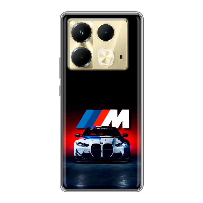 Силиконовый чехол на Infinix Note 40 4G с принтом БМВ BMW Силиконовый чехол на Infinix Note 40 4G с принтом БМВ BMW