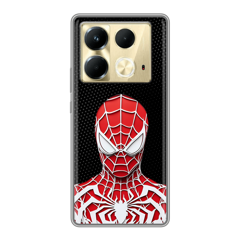 Силиконовый чехол на Infinix Note 40 4G с принтом человек паук spiderman Силиконовый чехол на Infinix Note 40 4G с принтом человек паук spiderman
