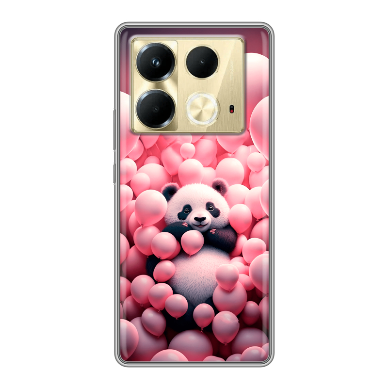 Силиконовый чехол на Infinix Note 40 4G с принтом Панда Силиконовый чехол на Infinix Note 40 4G с принтом Панда