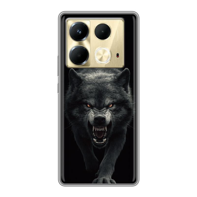 Силиконовый чехол на Infinix Note 40 4G с принтом Волк Силиконовый чехол на Infinix Note 40 4G с принтом Волк