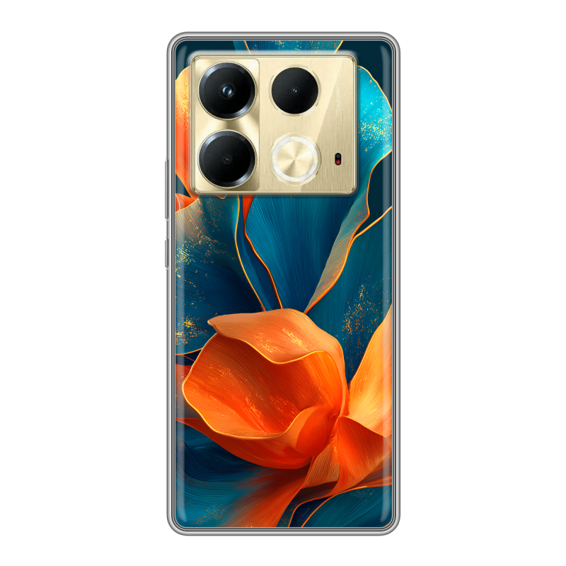 Силиконовый чехол на Infinix Note 40 4G с принтом Цветы Силиконовый чехол на Infinix Note 40 4G с принтом Цветы