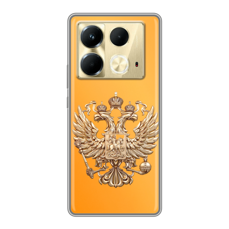 Силиконовый чехол на Infinix Note 40 4G с принтом Герб Флаг России Силиконовый чехол на Infinix Note 40 4G с принтом Герб Флаг России