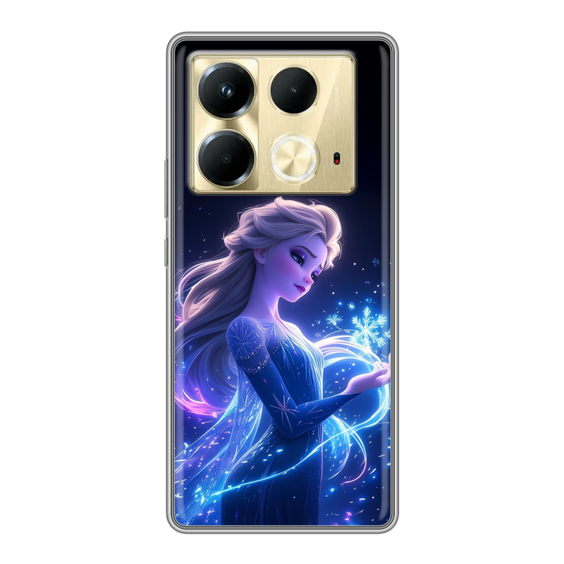 Силиконовый чехол на Infinix Note 40 4G с принтом Холодное сердце Frozen Силиконовый чехол на Infinix Note 40 4G с принтом Холодное сердце Frozen