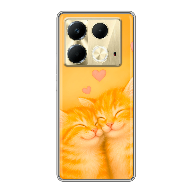 Силиконовый чехол на Infinix Note 40 4G с принтом Милые котята Силиконовый чехол на Infinix Note 40 4G с принтом Милые котята