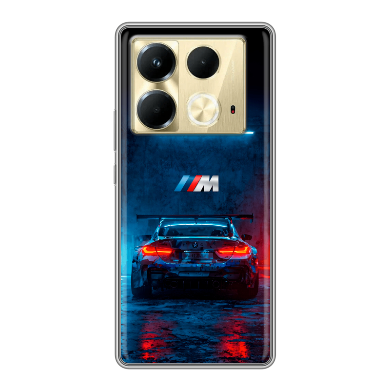 Силиконовый чехол на Infinix Note 40 4G с принтом BMW БМВ Силиконовый чехол на Infinix Note 40 4G с принтом BMW БМВ