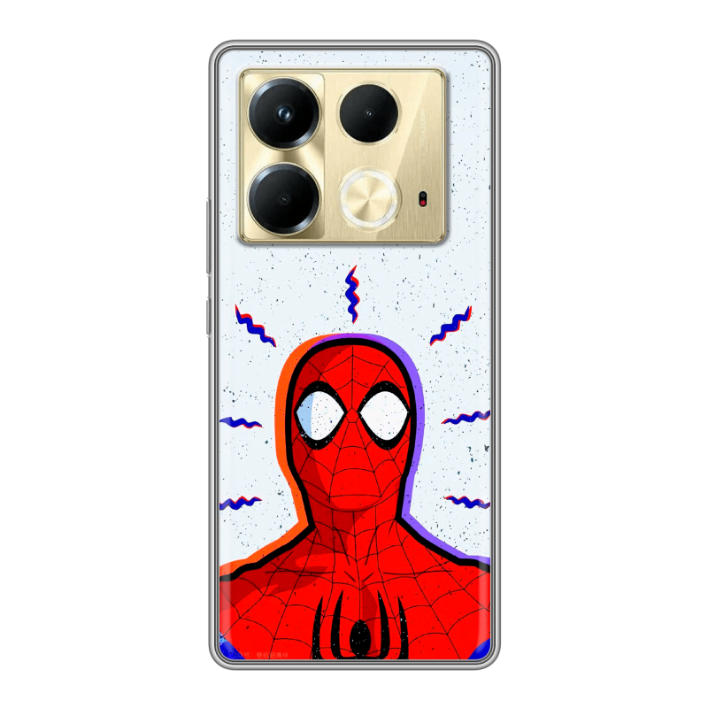 Силиконовый чехол на Infinix Note 40 4G с принтом Spiderman Человек паук Силиконовый чехол на Infinix Note 40 4G с принтом Spiderman Человек паук