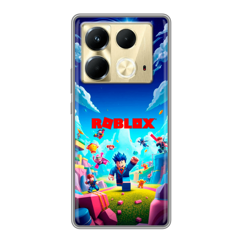 Силиконовый чехол на Infinix Note 40 4G с принтом Roblox Роблокс Силиконовый чехол на Infinix Note 40 4G с принтом Roblox Роблокс
