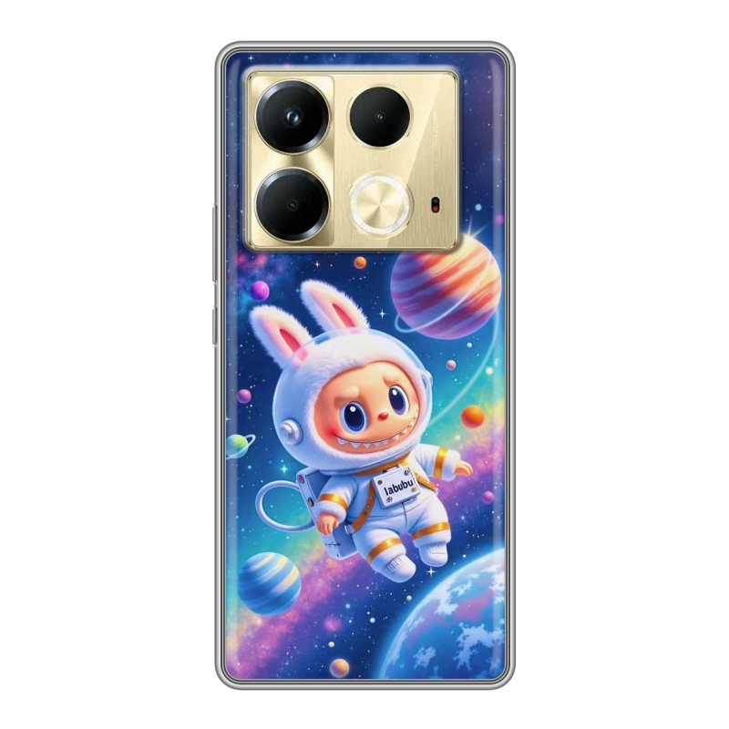 Силиконовый чехол на Infinix Note 40 4G с принтом Labubu Лабубу Силиконовый чехол на Infinix Note 40 4G с принтом Labubu Лабубу