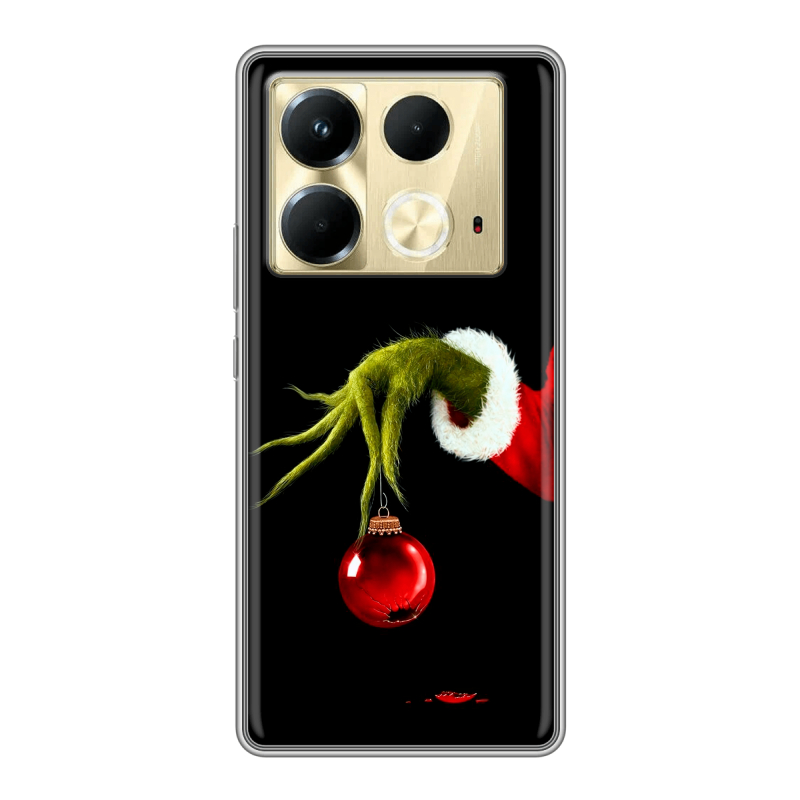 Силиконовый чехол на Infinix Note 40 4G с принтом Новый год Гринч Силиконовый чехол на Infinix Note 40 4G с принтом Новый год Гринч