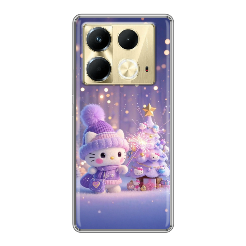 Силиконовый чехол на Infinix Note 40 4G с принтом Новый год Силиконовый чехол на Infinix Note 40 4G с принтом Новый год